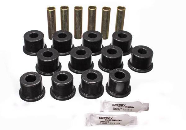 Energy Suspension - Energy Suspension Leaf Spring Bushing Set Black Rear Performance Polyurethane - 3.2128G