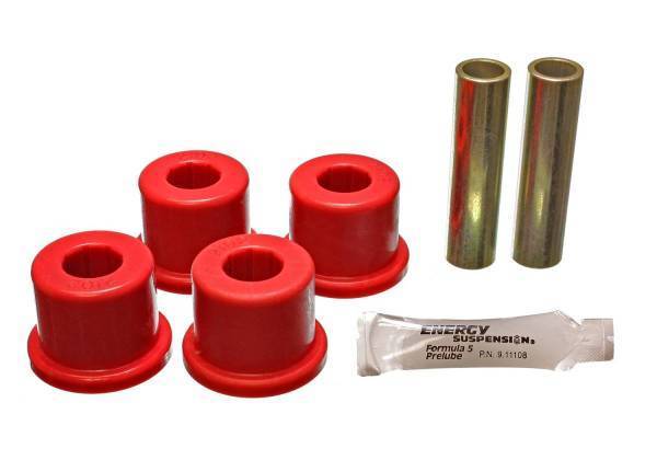 Energy Suspension - Energy Suspension Leaf Spring Bushing Set Red Rear Frame Shackle Bushings Performance Polyurethane - 3.2139R