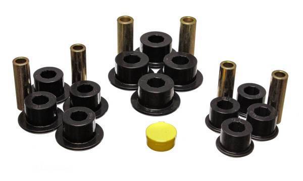 Energy Suspension - Energy Suspension Leaf Spring Bushing Set Black Rear Performance Polyurethane - 3.2141G