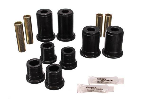 Energy Suspension - Energy Suspension Control Arm Bushing Set Black Front Must Reuse Existing Outer Metal Shells And All Metal Hardware Performance Polyurethane - 3.3147G