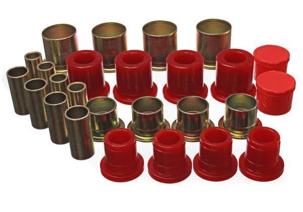 Energy Suspension - Energy Suspension Control Arm Bushing Set Red Front Performance Polyurethane - 3.3161R