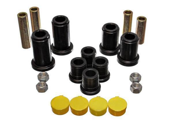 Energy Suspension - Energy Suspension Control Arm Bushing Set Black Front Must Reuse All Hardware For Upper Bushing Performance Polyurethane - 3.3180G