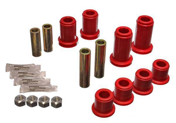 Energy Suspension - Energy Suspension Control Arm Bushing Set Red Front Must Reuse Existing Outer Metal Shells And All Metal Hardware Performance Polyurethane - 3.3185R