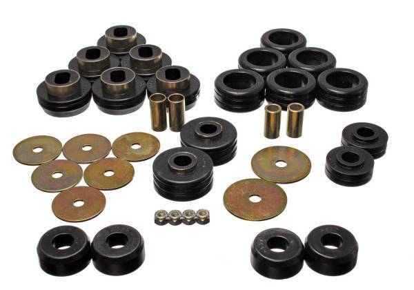 Energy Suspension - Energy Suspension Body Cab Mount Set Black Performance Polyurethane - 3.4118G