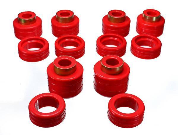 Energy Suspension - Energy Suspension Body Cab Mount Set Red Performance Polyurethane - 3.4123R