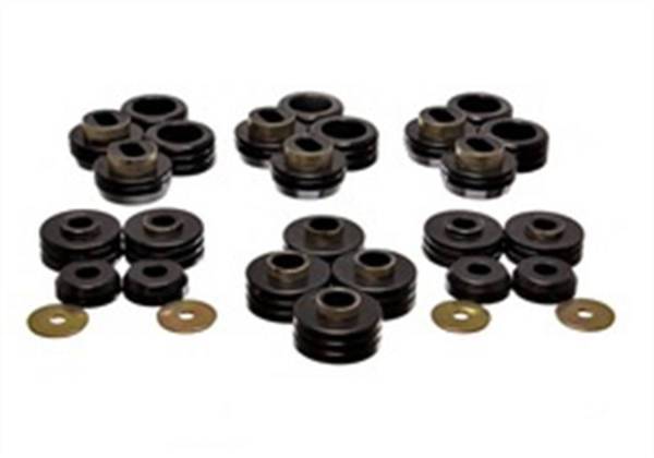 Energy Suspension - Energy Suspension Body Cab Mount Set Black Performance Polyurethane - 3.4124G