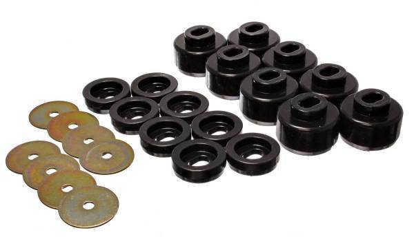 Energy Suspension - Energy Suspension Body Cab Mount Set Black Performance Polyurethane - 3.4150G