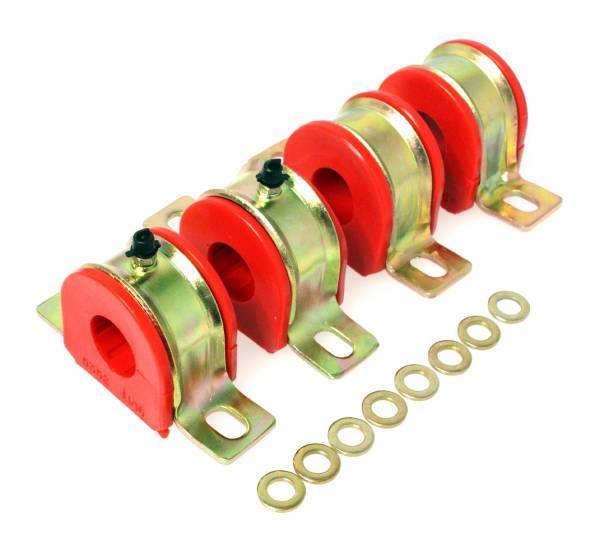 Energy Suspension - Energy Suspension Sway Bar Bushing Set Red Front Bar Dia. 1 1/8 in. Greasable Frame Bushings Incl. Sway Bar End Link Bushings Performance Polyurethane - 3.5176R