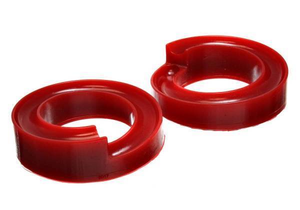 Energy Suspension - Energy Suspension Coil Spring Isolator Set Red 1.25 in. Lift 2 Per Set Performance Polyurethane - 3.6115R