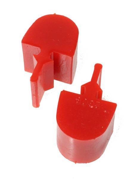 Energy Suspension - Energy Suspension Control Arm Bump Stop Set Red Front Pull Thru Style H-1.25 in. L-1.5 in. W-1 9/16 in. Incl. 2 Per Set Performance Polyurethane - 3.9102R