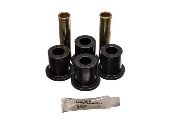 Energy Suspension - Energy Suspension Leaf Spring Bushing Set Black Rear w/Common Frame Shackle Bushings Performance Polyurethane - 4.2128G