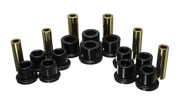 Energy Suspension - Energy Suspension Leaf Spring Bushing Set Black Rear Performance Polyurethane - 4.2147G