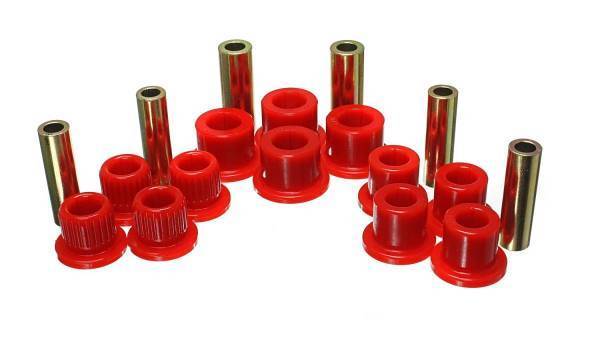 Energy Suspension - Energy Suspension Leaf Spring Bushing Set Red Rear Performance Polyurethane - 4.2147R