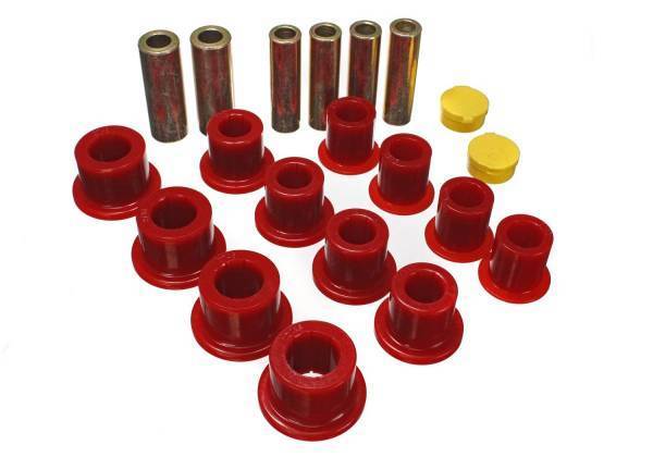 Energy Suspension - Energy Suspension Leaf Spring Bushing Set Red Front Performance Polyurethane - 4.2148R