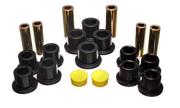 Energy Suspension - Energy Suspension Leaf Spring Bushing Set Black Rear Performance Polyurethane - 4.2149G