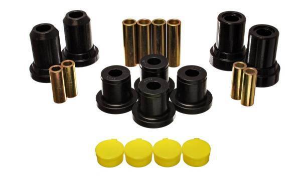 Energy Suspension - Energy Suspension Control Arm Bushing Set Black Front Performance Polyurethane - 4.3160G