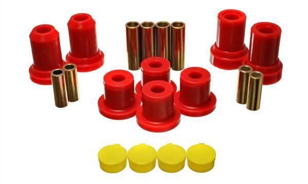 Energy Suspension - Energy Suspension Control Arm Bushing Set Red Front Performance Polyurethane - 4.3160R