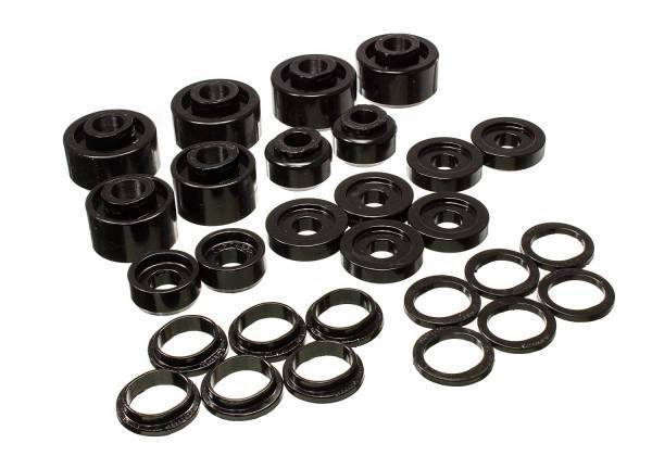 Energy Suspension - Energy Suspension Body Mount Set Black Performance Polyurethane - 4.4120G