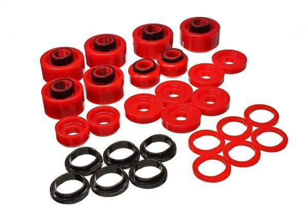 Energy Suspension - Energy Suspension Body Mount Set Red Performance Polyurethane - 4.4120R