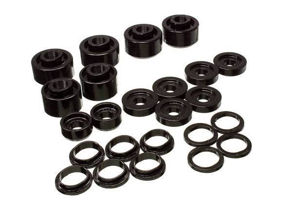 Energy Suspension - Energy Suspension Body Mount Set Black Performance Polyurethane - 4.4121G