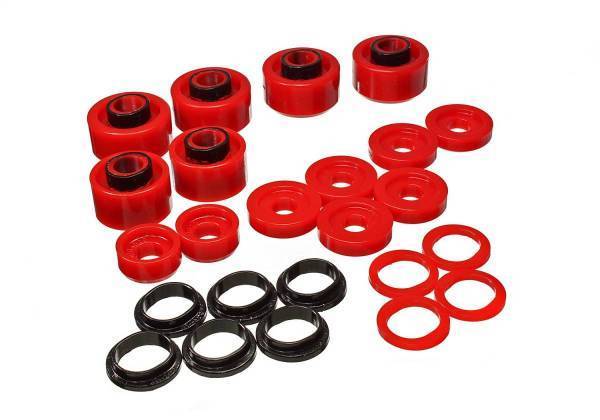 Energy Suspension - Energy Suspension Body Mount Set Red Performance Polyurethane - 4.4121R