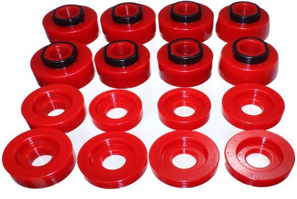 Energy Suspension - Energy Suspension Body Mount Set Red Performance Polyurethane - 4.4124R