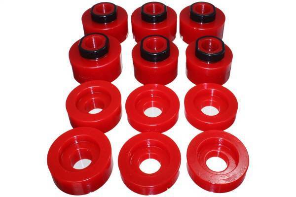 Energy Suspension - Energy Suspension Body Mount Set Red Performance Polyurethane - 4.4125R