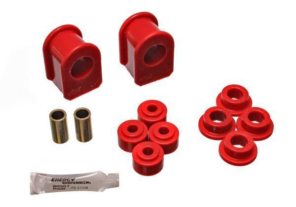 Energy Suspension - Energy Suspension Sway Bar Bushing Set Red Incl. 2 Sway Bar Bushings/4 Bushings w/2 Sleeves/4 Grommets Bar Dia. 1 1/8 in. Bushing H-2.5 in. Performance Polyurethane - 4.5104R