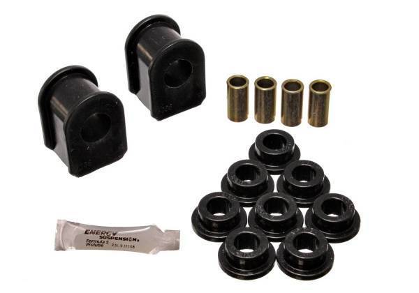 Energy Suspension - Energy Suspension Sway Bar Bushing Set Black Incl. 2 Sway Bar Bushings/8 End Link Bushings/4 Sleeves Bar Dia. 1 in. Bushing H-2.5 in. Performance Polyurethane - 4.5106G