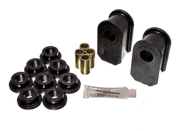 Energy Suspension - Energy Suspension Sway Bar Bushing Set Black Incl. 2 Sway Bar Bushings/8 End Link Bushings/4 Sleeves Bar Dia. 23mm Bushing H-3.5 in. Performance Polyurethane - 4.5115G