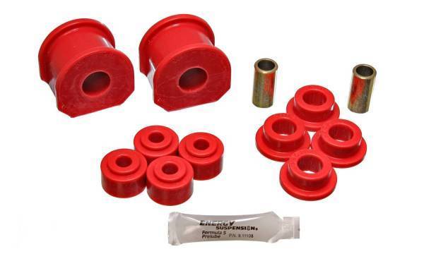 Energy Suspension - Energy Suspension Sway Bar Bushing Set Red Incl. 2 Sway Bar Bushings/4 Bushings w/2 Sleeves/4 Grommets Bar Dia. 5/8 in. Bushing H-2 in. Performance Polyurethane - 4.5116R