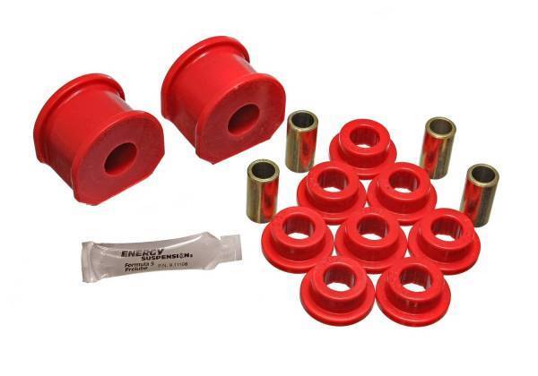 Energy Suspension - Energy Suspension Sway Bar Bushing Set Red Incl. 2 Sway Bar Bushings/8 End Link Bushings/4 Sleeves Bar Dia. 5/8 in. Bushing H-2 in. Performance Polyurethane - 4.5117R