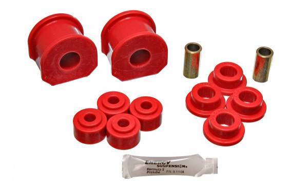 Energy Suspension - Energy Suspension Sway Bar Bushing Set Red Incl. 2 Sway Bar Bushings/4 Bushings w/2 Sleeves/4 Grommets Bar Dia. 0.75 in. Bushing H-2 in. Performance Polyurethane - 4.5122R