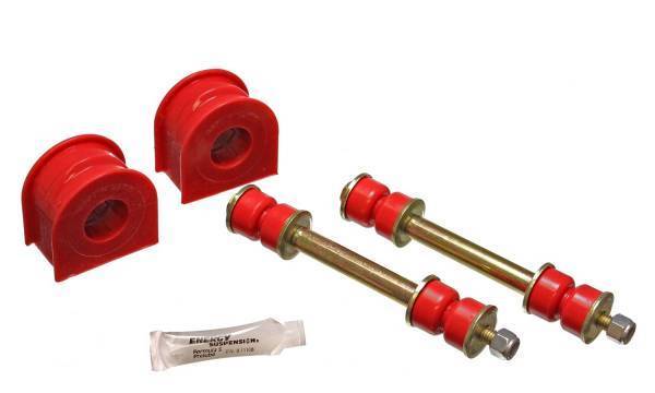 Energy Suspension - Energy Suspension Sway Bar Bushing Set Red Front Bar Dia. 29mm Incl. Sway Bar End Link Bushings Performance Polyurethane - 4.5147R