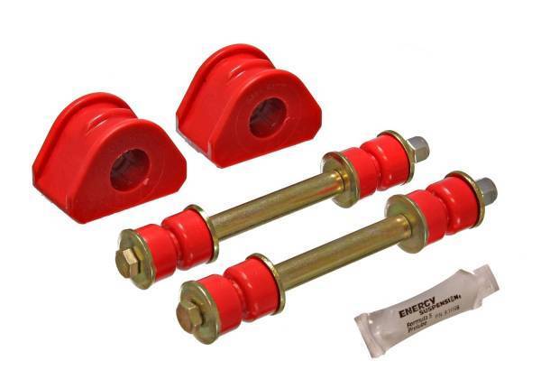 Energy Suspension - Energy Suspension Sway Bar Bushing Set Red Front Bar Dia. 27mm Incl. Sway Bar End Links Performance Polyurethane - 4.5154R