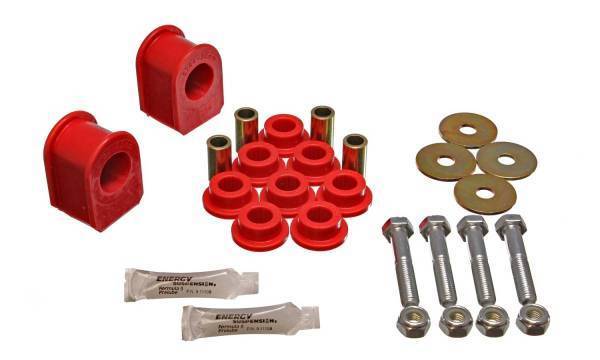 Energy Suspension - Energy Suspension Sway Bar Bushing Set Red Rear Bar Dia. 30mm Incl. Sway Bar End Link Bushings Performance Polyurethane - 4.5187R