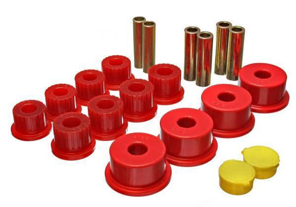 Energy Suspension - Energy Suspension Leaf Spring Bushing Set Red Rear For Use w/2.5 in. ID Main Eye 2.5 in. Wide Spring Performance Polyurethane - 5.2109R