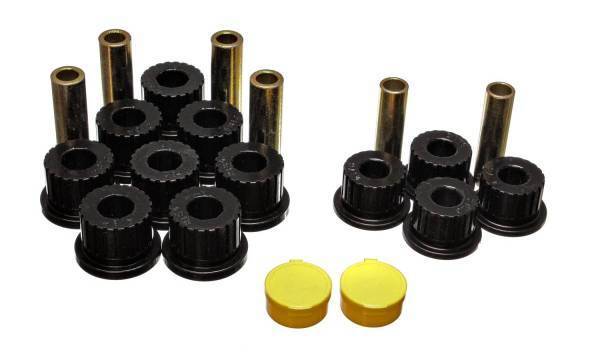 Energy Suspension - Energy Suspension Leaf Spring Bushing Set Black Rear For Use w/1.75 in. ID Main Eye 2.5 in. Wide Spring Performance Polyurethane - 5.2111G