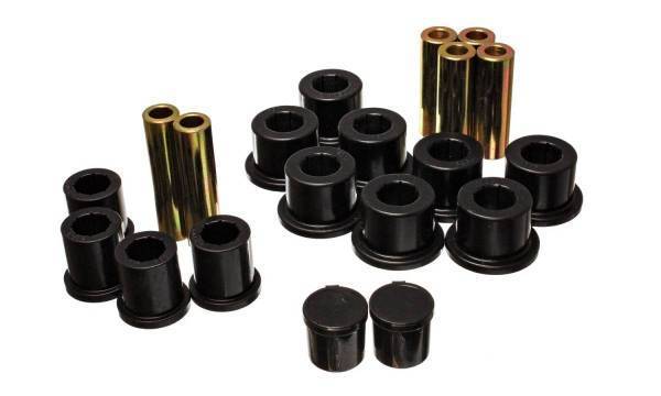 Energy Suspension - Energy Suspension Leaf Spring Bushing Set Black Rear Performance Polyurethane - 5.2118G