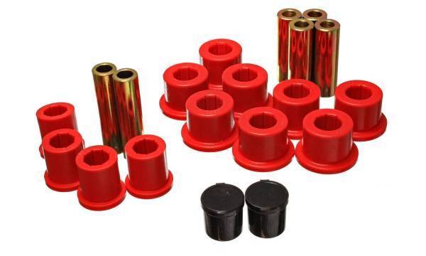 Energy Suspension - Energy Suspension Leaf Spring Bushing Set Red Rear Performance Polyurethane - 5.2118R