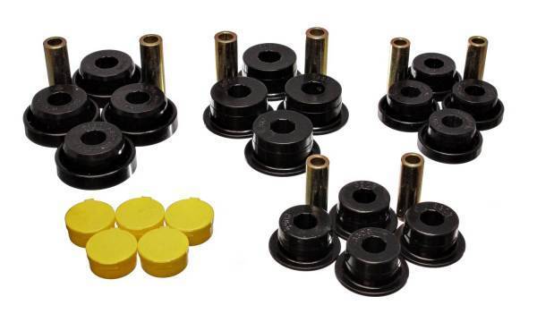 Energy Suspension - Energy Suspension Control Arm Bushing Set Black Front Must Reuse Existing Outer Metal Shells Performance Polyurethane - 5.3120G
