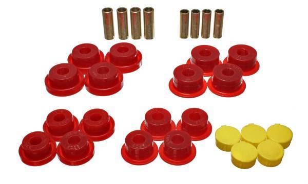 Energy Suspension - Energy Suspension Control Arm Bushing Set Red Front Must Reuse Existing Outer Metal Shells Performance Polyurethane - 5.3131R