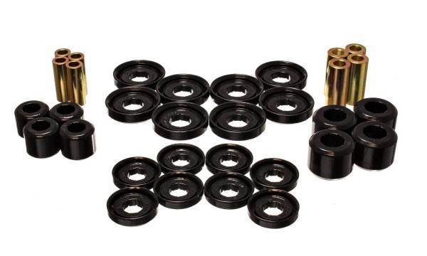 Energy Suspension - Energy Suspension Control Arm Bushing Set Black Front Performance Polyurethane - 5.3142G