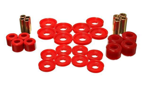 Energy Suspension - Energy Suspension Control Arm Bushing Set Red Front Performance Polyurethane - 5.3142R