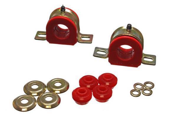 Energy Suspension - Energy Suspension Sway Bar Bushing Set Red Front Bar Dia. 32mm Greasable Frame Bushings Incl. Sway Bar End Link Bushings Performance Polyurethane - 5.5126R