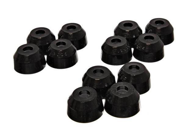 Energy Suspension - Energy Suspension Tie Rod Dust Boot Black Round Style Largest Dia. Taper 0.472 in./12mm Socket Top Dia. 1.2 in./30.5mm Box Of 12 - 9.13109G