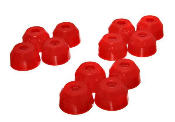 Energy Suspension - Energy Suspension Tie Rod Dust Boot Red Round Style Largest Dia. Taper 0.472 in./12mm Socket Top Dia. 1.2 in./30.5mm Box Of 12 - 9.13109R