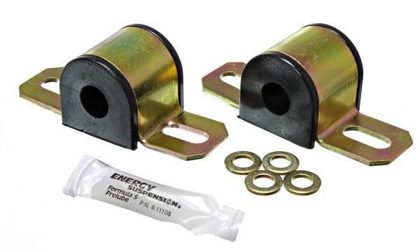 Energy Suspension - Energy Suspension Sway Bar Bushing Set Black Front Or Rear Non-Greasable Type Bar Dia. 13/16 in./20.5mm Performance Polyurethane - 9.5107G