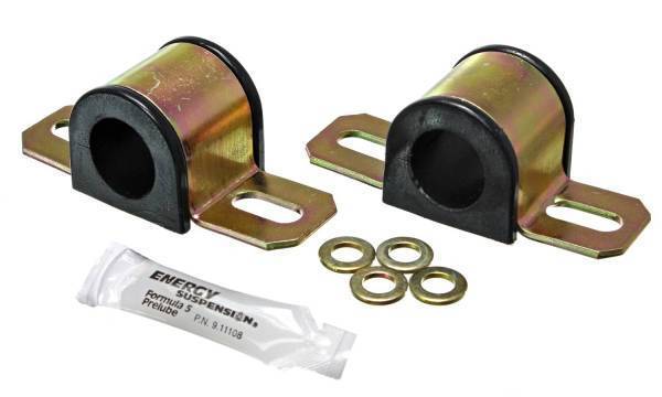 Energy Suspension - Energy Suspension Sway Bar Bushing Set Black Front Or Rear Non-Greasable Type Bar Dia. 23mm 2 9/16 in. Bracket Size Performance Polyurethane - 9.5115G