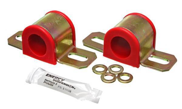 Energy Suspension - Energy Suspension Sway Bar Bushing Set Red Front Or Rear Non-Greasable Type Bar Dia. 23mm 2 9/16 in. Bracket Size Performance Polyurethane - 9.5115R